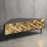 Denver Brass Corner TV Unit